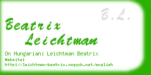beatrix leichtman business card
